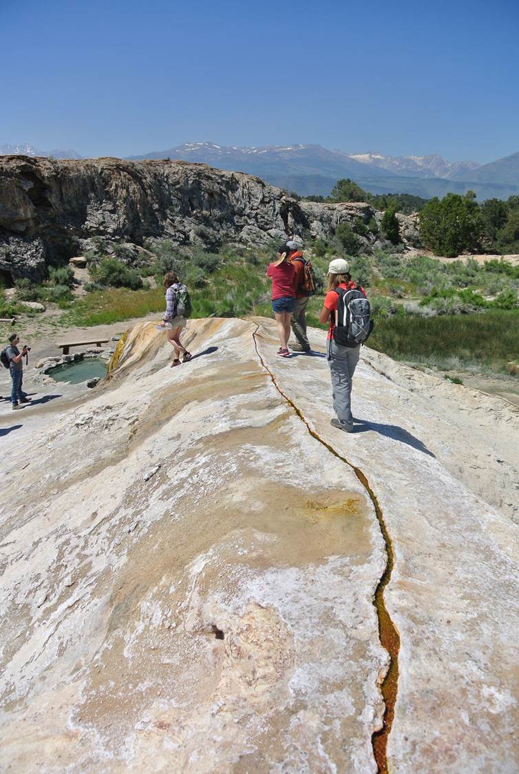 Sampling of Travertine Hotspring, California
