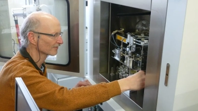 Anlage zur Karbonataufbereitung. Foto: MARUM − Zentrum für Marine Umweltwissenschaften, Universität Bremen