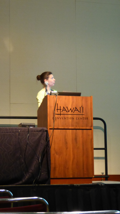 Sophie Paul presenting her work at ASLO