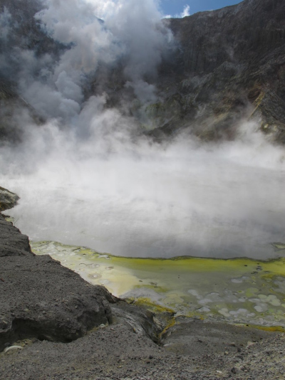 View into crater