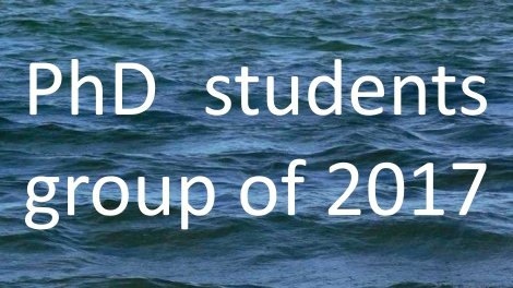 Monthly Re­search Sem­inar - group of 2017