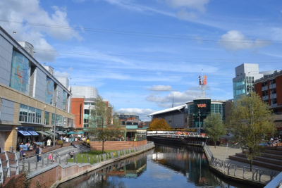 The city centre of Reading