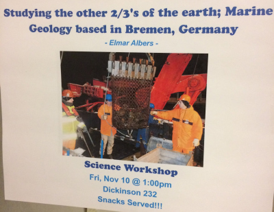 Advertisement for Elmars talk at Bennington College.