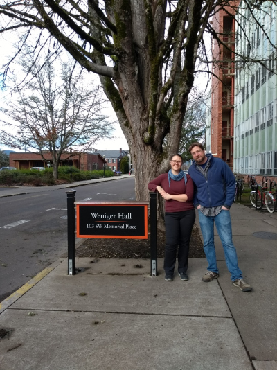 My host Brendan Reilly and I at OSU