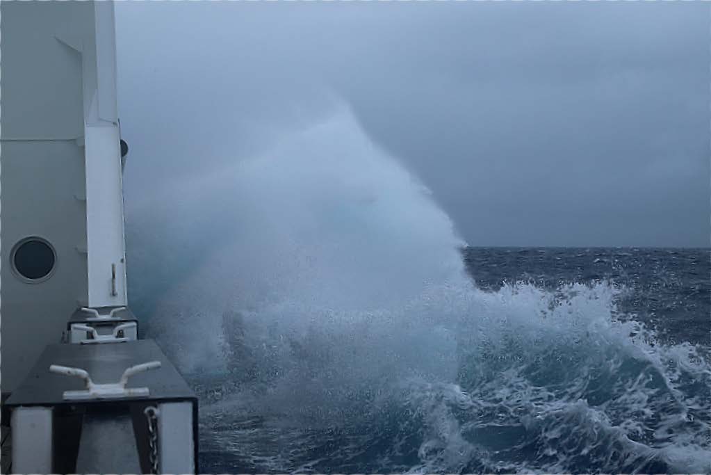 Seegang während des Transits (Foto. S. Krumm, FAU)