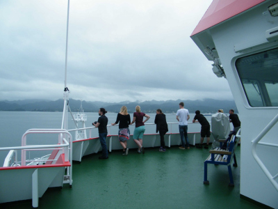 Auslaufen des FS SONNE aus Suva, Fiji (Foto: D. Ernst, Jacobs University)