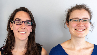 Clara Martínez-Pérez (links) und Maren Elisabeth Richter erhielten den MARUM-Forschungspreis 2017. Foto: MARUM - Zentrum für Marine Umweltwissenschaften, Universität Bremen; V. Diekamp
