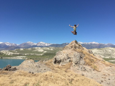 Qingzeng at Paoha island of Mono Lake, California