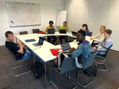 Small discussion round on setting up a simple data base together with Daniel Arend from the IPK Gatersleben.
