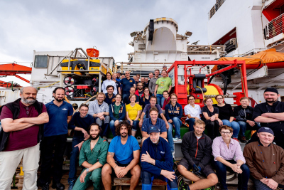 Eine erfolgreiche Mann- und Frauschaft. Foto: MARUM – Zentrum für Marine Umweltwissenschaften, Universität Bremen; V. Diekamp