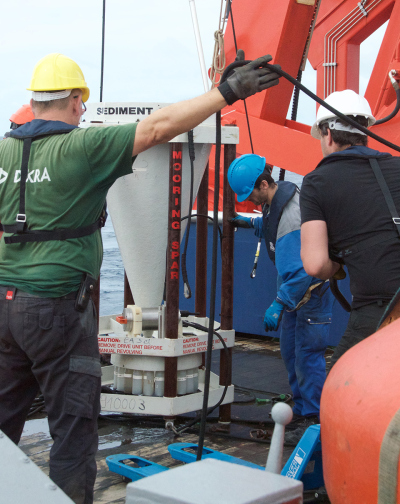 Sicher an Deck. Foto: MARUM – Zentrum für Marine Umweltwissenschaften, Universität Bremen