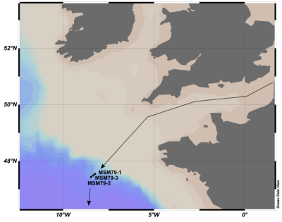 cruise track and sample position EUROTHAW