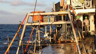 LanceALot Lander auf dem Deck. Foto: MARUM – Zentrum für Marine Umweltwissenschaften, Universität Bremen