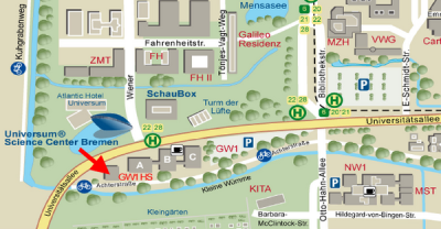 SW part of the University of Bremen campus