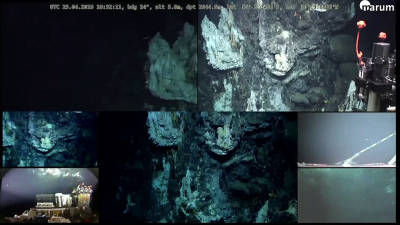 Über einen Live-Stream können Interessierte den Tauchgang aus Pilotenperspektive verfolgen. Foto: MARUM - Zentrum für Marine Umweltwissenschaften, Universität Bremen