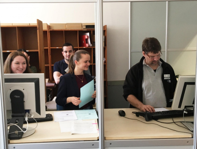 The voting office in Bremen especially prepared for participants of the POLARSTERN expedition.