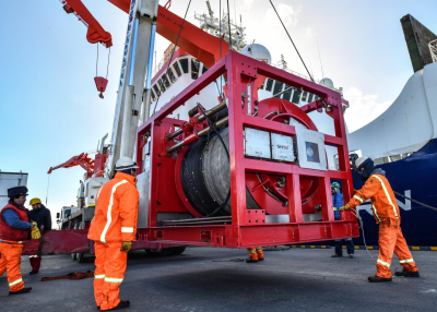 Winch of ROV MARUM-QUEST. Photo: vdl
