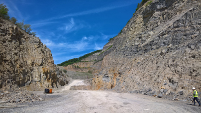 Upper Oxfordian to Kimmeridgian carbonate ramp sediments, Bisperode quarry, Lower Saxony, Germany