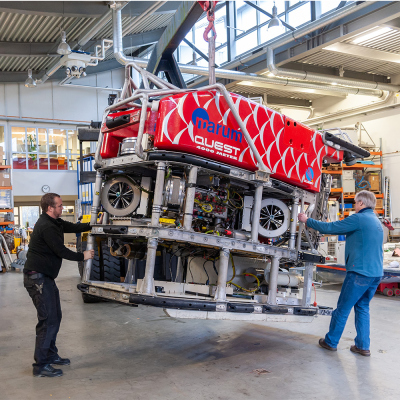 Der Tauchroboter MARUM-QUEST, Foto: MARUM – Zentrum für Marine Umweltwissenschaften, Universität Bremen; V.Diekamp