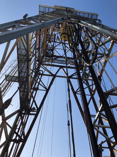 Endlich wieder Sonnenschein an der Bohrlokation.