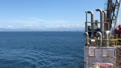 Vor der Küste von Timaru, Neuseeland.