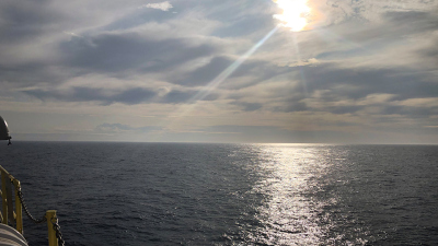 Die See wird ruhiger und das Wetter besser - nun bei 39°S.