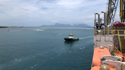Treffen mit dem Pilotenboot.