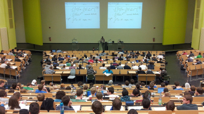 students in a lecture hall