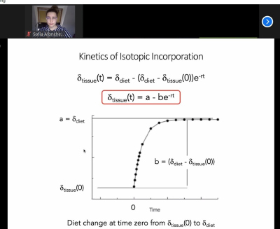 Sofía in the online course