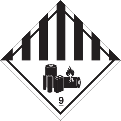 Gefahrgutlabel Klasse 9 LI-Akkus