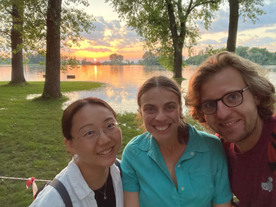 Nan's Sunset Moment with Claudia and Nils