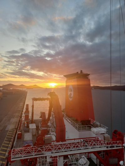 Last sunset from Noumea harbour.