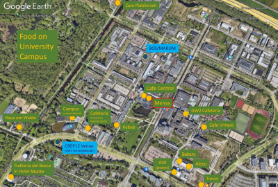 Food options on the University Campus