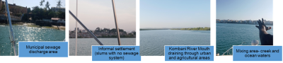 4 photos of sampling points