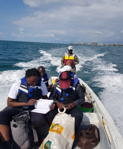 people in a boat on the water