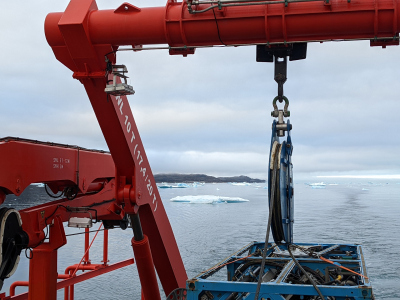 MeBo200 on deck of RV MARIA S. MERIAN during MSM111