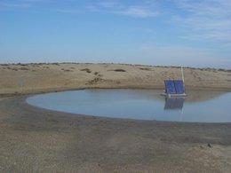 Gas-Monitoring-Station auf Dashgil-Schlammvulkan (BGR)