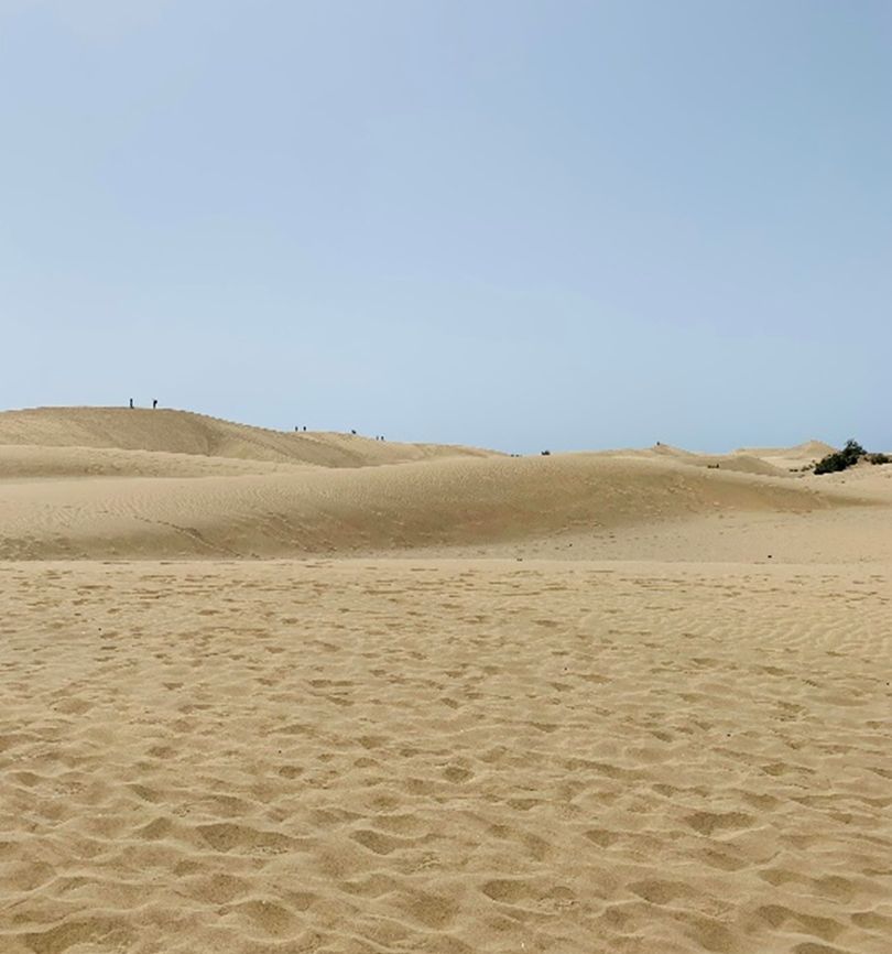 sand dunes and blue skies