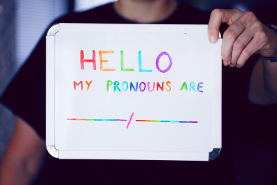 Pronouns matter. Pronouns are important. She/Her, He/Him, They/Them, and many more. It's good to ask which pronouns someone prefers. Photo by Sharon McCutcheon on Unsplash