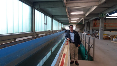 Kevin Bobiles next to BAW Flume 