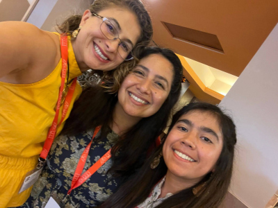 Sofìa with two colleagues