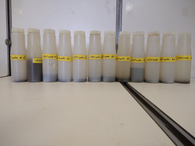 Zurückgewonnene Proben aus der Sedimentfalle