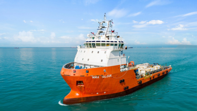 Die MMA Valour - das Schiff der IODP-Expedition 389. Foto: MMA OffshoreECORD