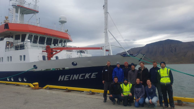 Die Teilnehmenden der HEINCKE-Expedition vor Abfahrt. Foto: MARUM
