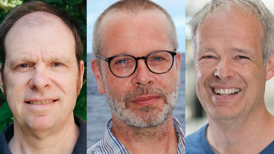 Drei mit Grund zum Freuen: Die Bremer Forscher Kai-Uwe Hinrichs, Wolfgang Bach und Gerrit Lohmann (v.l.) konnten nun drei renommiere Synergy Grants des Europäischen Forschungsrats an die Universität Bremen holen. Damit gehen rund 8,5 Millionen Euro Fördersumme nach Bremen. Fotomontage: MARUM, Privat; Aaron Röhler; AWI