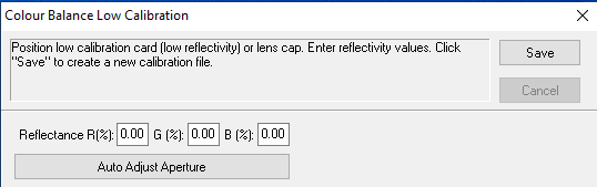 Colour Balance Low Calibration