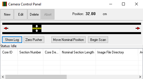 Camera control panel