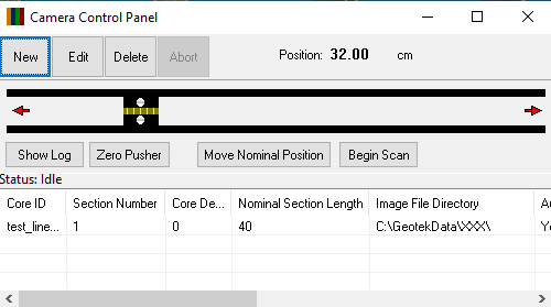 Camera Control panel