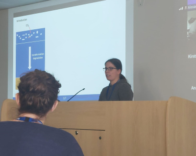 Runa giving her presentation