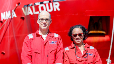 Fahrtleiter Jody Webster (links) und Fahrtleiterin Christina Ravelo. Foto: Parker(at)ECORD_IODP